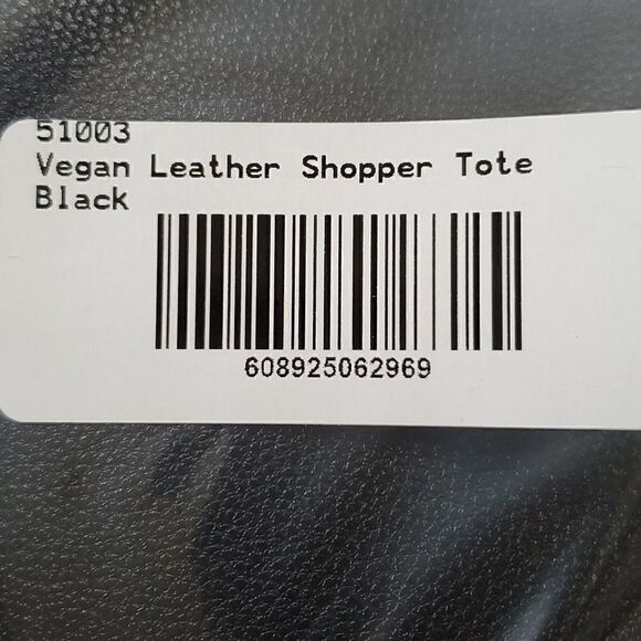 SURELL Accessories Vegan Leather Shopper Tote - Picture 10 of 10